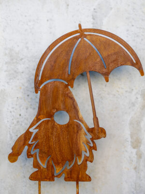 Wichtel Manni mit Regenschirm