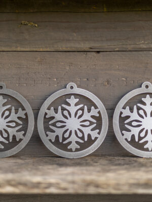 3er Set Schneeflocken-Anhänger