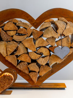 Kaminholzregal - Herz - Gr. M