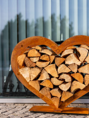 Kaminholzregal - Herz - Gr. XL